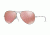 Ray-Ban Aviator Large Metal Sunglasses RB3025 019/Z2-55 - Matte Silver Frame, Brown Mirror Pink Lenses