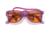 Ray-Ban Original Wayfarer RB2140F Sunglasses, Transparent Violet, Orange Lenses, 52, RB2140F-661313-52