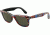 Ray-Ban Original Wayfarer Sunglasses RB2140, Top Texture Plaid on Black Frame, Green Lenses, 1135-5022