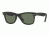 Ray-Ban Original Wayfarer Sunglasses RB2140, Jeans Black Frame, Green Lenses, 1162-50