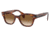 Ray-Ban RB0880S Sunglasses, Striped Havana Frame, Clear Gradient Brown Lens, 49, RB0880S-954-51-49