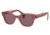 Ray-Ban RB0880S Sunglasses, Transparent Pink Frame, Dark Violet Polarized Lens, 49, RB0880S-6639AF-49
