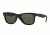 Ray-Ban RB2140F Sunglasses 1184-54 - Black Effect Aged Frame, Green Lenses