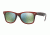 Ray-Ban RB2140F Sunglasses 12022X-52 - Top Grad Red On Light Red Frame, Mirror Green Lenses