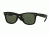 Ray-Ban RB2140F Sunglasses 901S-54 - Matte Black Frame, Crystal Green Lenses