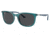 Ray-Ban RB4386F Sunglasses, Transparent Turquoise Frame, Polarized Dark Grey Lens, Asian Fit, 55, RB4386F-6651K8-55