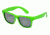 Real Kids Shades Neon Green Square Flex Fit Frame with Green Mirror Lens 7+, Unisex 7SURNGR