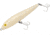 Rebel Lures Rebel Jumpin Minnow Topwater Bait, 4 1/2in, 1/2 oz, Floating, Bone, T2000S