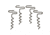 Rhino Auger Stake Kit 4 Pk, 1503779
