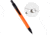 Rite in the Rain All-weather Pen, Plastic w/Clip-Black Ink, Orange, OR93