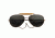 Rothco Aviator Air Force Style Sunglasses, Smoke, Military Printed Case and Box, 10200-Smoke-MilitaryPrintedCaseBox