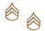 Rothco Staff Sergeant Polished Insignia, Gold, 1644