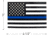 Rothco Transparent Thin Blue Line Flag Decal, Large, 12931-L
