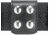 Safariland 654 Belt Keeper, 4 Snap 654-9PBL
