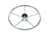 Schmitt &amp; Ongaro Marine 170 13.5&quot; Stainless 5-Spoke Destroyer Wheel w/ Black Cap and Standard Rim - Fits 3/4&quot; Tapered Shaft Helm 44214
