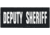 Shellback Tactical Deputy Sheriff ID Placard, Hook Back, 2 x 5in?h, White on Black, One Size Fits Most SBT-X213230-DSH-WB