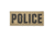 Shellback Tactical Police ID Placard, Hook Back, 2 x 5in?h, Black on Coyote, One Size Fits Most SBT-X213230-POL-BC
