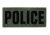 Shellback Tactical Police ID Placard, Hook Back, 3 x 7in?h, Black on Olive, One Size Fits Most SBT-X213229A-POL-BO