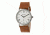 Simplify The 5100 Leather-Band Watch, Silver/Camel SIM5105