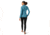 Smartwool Merino 250 Baselayer Pattern 1/4 Zip - Womens, Wave Blue Traced Dahlia, Small, SW016375E39-S