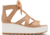 Sorel Cameron Flatform Lace Wedge Sandals Leather - Womens, Honest Beige/Gum 17, 9.5 US, 1999101-246-9.5
