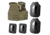 Spartan Armor Systems Spartan Armor/Sentinel Plate Carrier and AR550 Level III+ Body Armor Package, Spartan Green, Adjustable, SAS-PKG550-STNL-SG-KIT, SAS-PKG550-STNL-SG-KIT