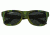Spectrum Sunglasses Kalama S104BK Sunglasses, Green Stripe FRAME, Black Lens SSGS104BK
