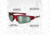 SSP Eyewear Entiat CF+ Bifocal Shooting Glass Readers w/ 1.25 Magnification, Red Frame, Clear Mirrored Lens, ENTIAT 12 RED M