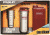 Adventure Stainless Steel Shots and Flask Set-Hammertone Crimson