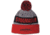 StrikeMaster Pom Beanie - Red Black, SMBEANIE5
