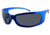 Survival Optics Sunglasses Wraps Flash Sunglasses, Blue Frames, Smoke Lens 3712