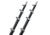 TACO Marine 15' Telescopic Outrigger Poles HD 1-1/2" - Black/Silver 44299