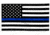 Thin Blue Line American Flag With Grommets, 4 X 6 Ft, Thin Blue Line - BLUE-AMERICAN-4X6