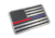 Thin Blue Line Dual Flag Car Emblem, Thin Red Line - DUAL-CAR-EMBLEM