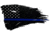 Thin Blue Line Flag Metal Sign, 20'' - TBL-MS-20