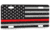 Thin Blue Line License Plate, Thin Red American Flag, TRL-AM-PLATE