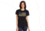 Thin Blue Line Womens - Short Sleeve Classic Thin Gold Line - WOMEN-CLASSIC-GOLD-BLACK-LARGE