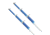 Tigress 15' Telescoping Fiberglass Outrigger Poles - 1-1/8" O.D. - White/Blue - Pair 63229