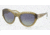 Tory Burch TY7037 Sunglasses 666/37-5522 - Olive Blue Frame, Green Polarized Lenses