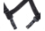TUFF Products 2-Point Tactical Duty Suspenders w/ Contour X Harness, Black Plain Keepers, 1.5in. Elastic 7172-BPA