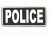 TUFF Products PolicePVC Patch - Velcro Sewn, Black w/White Letters, 4.5x2 P-Police-4.5x2 BKWT