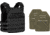 UARM RPC Robust Plate Carrier, Black, Medium, w/ 2 SA3U Level III+ UHMWPE SAPI Armor Plates