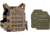 UARM UPC Ultralight Plate Carrier, Coyote, Extra Large, w/ 2 SA3U Level III+ UHMWPE SAPI Armor Plates