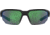 Under Armour Blitzing Sunglasses with Shiny Black Frame and Green Temple Tips with Green to Grey Lens, Medium, UA0012S 7ZJ-Z9