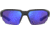 Under Armour Blitzing Sunglasses with Transparent Jet Grey Frame and Violet Blue Gold Tuned Mirror Lens, Medium, UA0012S 268-PC