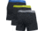 Under Armour Charged Cotton 6inch 3 Pk, Black/black/black grey/yellow/blue Band - 12772790034XL