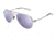 Under Armour UA Getaway M Sunglasses, Purple Lens, Gloss Silver, One Size Fits Most, UA8600118-921471