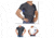 Undertech Undercover Ultimate Compression V-Neck Concealment Holster Shirts, Black, Grey, White
