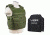 Vism 2963 Series Expert Plate Carrier includes two BSC1012 Soft Ballistic Panels - Shooters Cut, Green BSCVPCVX2963G-A