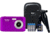 Vivitar 14.1 Megapixel F128 HD Digital Camera Kit w/4 GB Card, Case, Tripod - Purple VF128-PUR/KIT-PR 